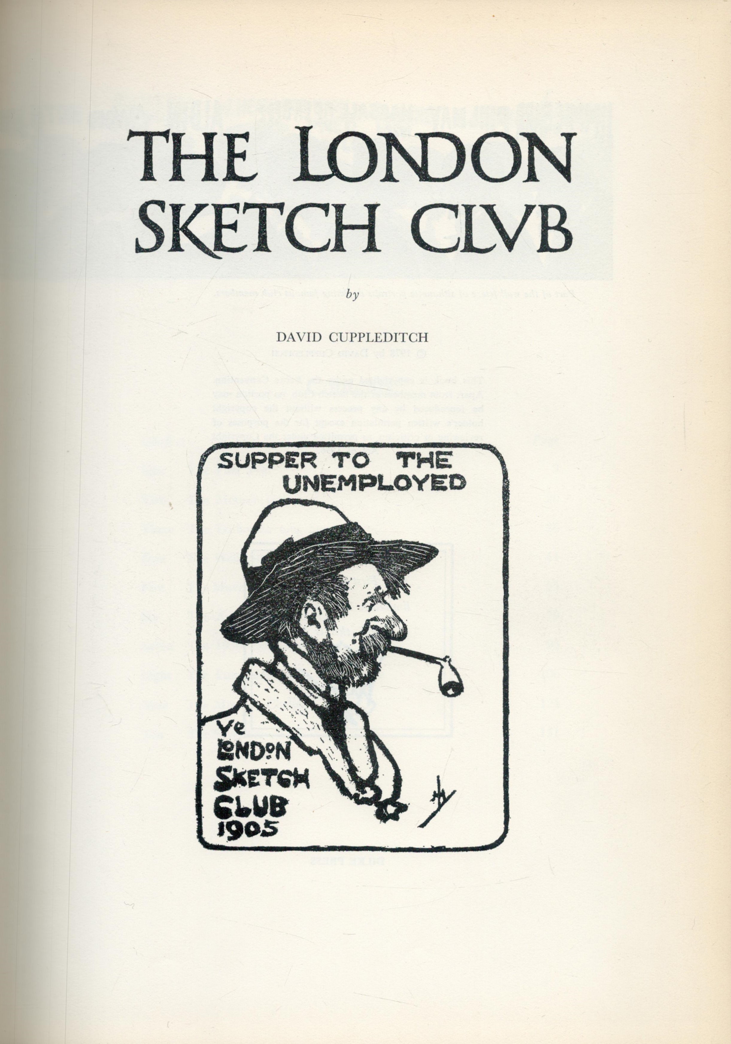 The London Sketch Clvb by David Cuppleditch 1978 hardback book with 148 pages, some ageing and a - Image 2 of 3