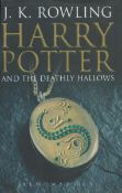 Harry Potter and the Deathly Hallows by J K Rowling 2007 hardback book with 607 pages, good