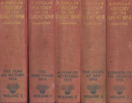A Popular History of The Great War - Volumes 1, 2, 3, 4, 5, edited by Sir J A Hammerton hardback