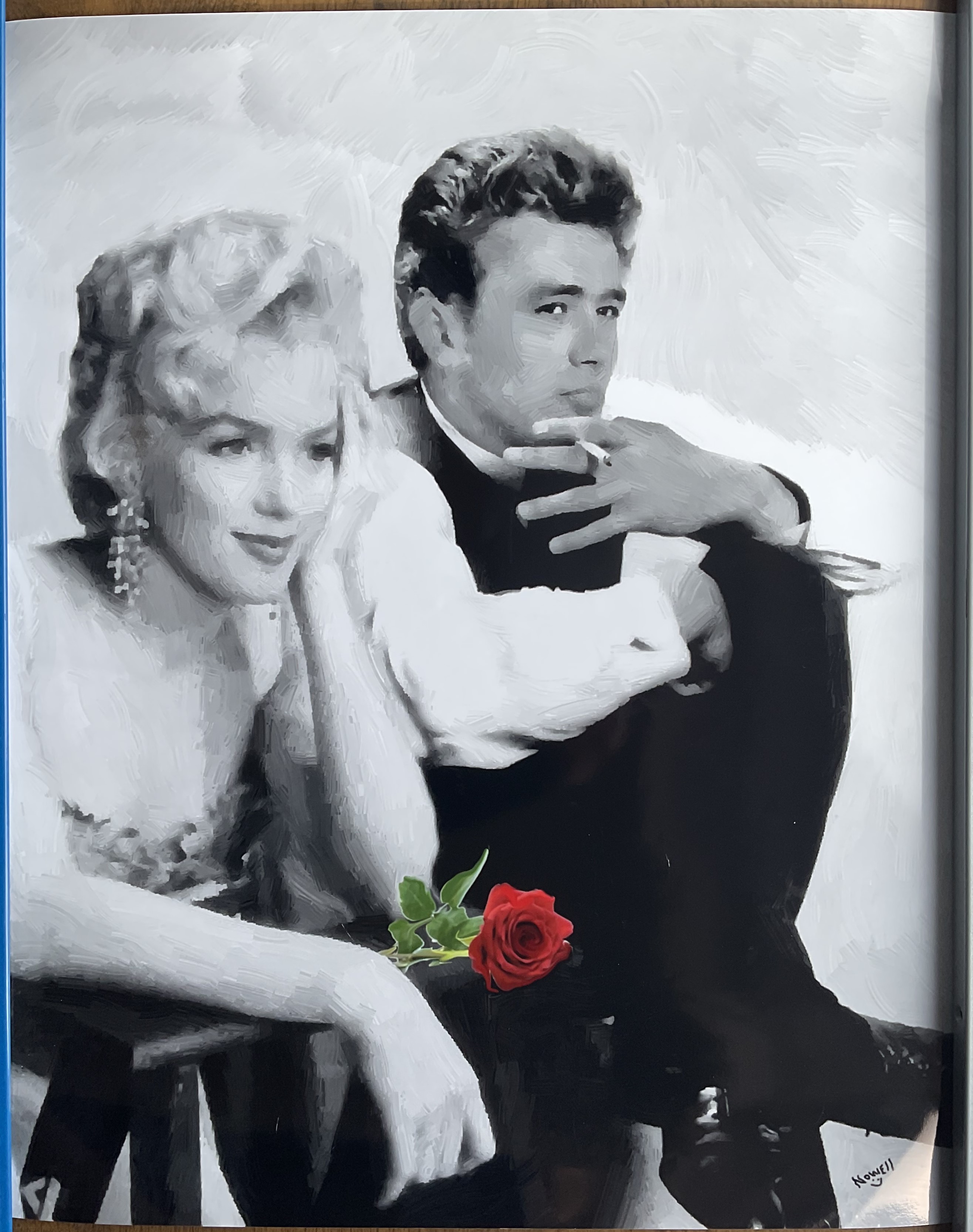 Limited edition print ,“The Rose”, of screen icons Marilyn Monroe and James Dean. Just 100 we’re