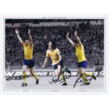 Football Autographed ARSENAL 16 x 12 Montage Edition : A superb Montage Edition print, measuring