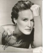 Glen Close signed 10x8 inch black and white photo. Good condition. All autographs come with a