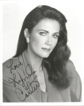 Lynda Carter signed 10x8 inch black and white photo. Good condition. All autographs come with a