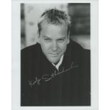 Kiefer Sutherland signed 10x8 inch black and white photo. Good condition. All autographs come with a