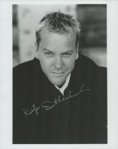 Kiefer Sutherland signed 10x8 inch black and white photo. Good condition. All autographs come with a