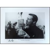 Gary Player signed limited edition print with signing photo In 1959, Gary won his first Open and the