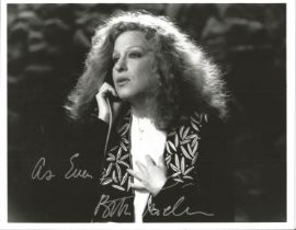 Bette Midler signed 10x8 inch black and white photo. Good condition. All autographs come with a