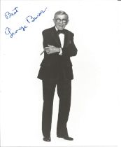 George Burns signed 10x8 inch black and white photo. Good condition. All autographs come with a