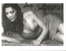 Catherine Zeta Jones signed 10x8 inch black and white photo. Good condition. All autographs come