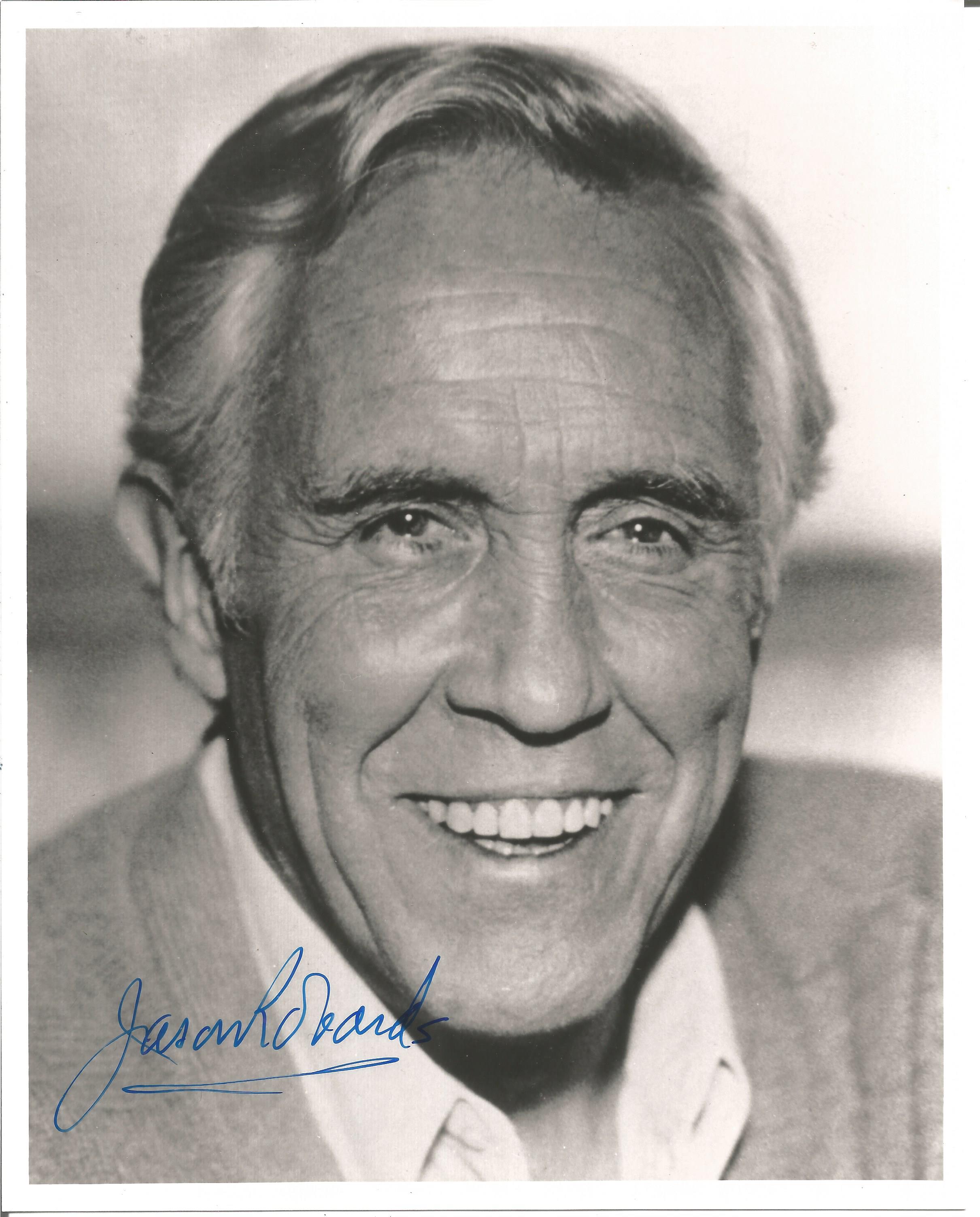 Jason Robards signed 10x8 inch black and white photo. Good condition. All autographs come with a