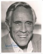 Jason Robards signed 10x8 inch black and white photo. Good condition. All autographs come with a