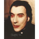 Christopher Lee signed 10x8 inch colour photo. Good condition. All autographs come with a