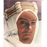 Peter O'Toole signed 10x8 inch Lawrence of Arabia colour photo. Good condition. All autographs