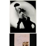 Tom Keane signed 5x4 inch album page and vintage 10x8 inch black and white photo. Good condition.