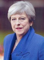 Theresa May signed 12x8inch colour photo. Good condition. All autographs come with a Certificate