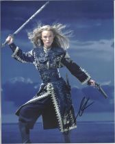 Keira Knightley signed 10x8 inch Pirates of the Caribbean colour photo. Good condition. All