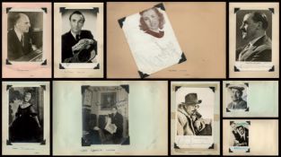 Entertainment autograph book with signatures and black and white photos. Names such as Franklin