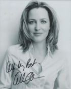 Gillian Anderson signed 10x8 inch black and white photo. Good condition. All autographs come with