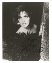 Liza Minnelli signed 10x8 inch black and white photo dedicated. Good condition. All autographs