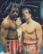 Carl Weathers signed Rocky 10x8 inch colour photo. Good condition. All autographs come with a