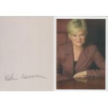 Kristin Halvorsen signed colour Greeting Card colour picture inside. Approx. 5.5x4 inch. Is a