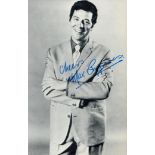 Max Bygraves signed promo black & white photo Approx. 7x4.5 Inch. Was an English comedian, singer,