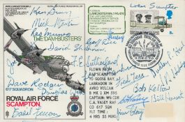 The DamBusters, a FDC signed by 18 of the airmen involved on the mission, British, Canadian, New