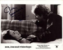 James Spader signed 10x8 inch black and white lobby card. DEDICATED. Good Condition. All