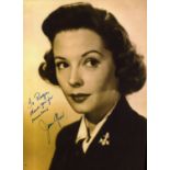 Jane Greer signed 10x8 inch vintage photo. DEDICATED. Good Condition. All autographs come with a