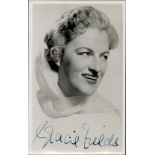 Gracie Fields signed 6x4inch black and white photo. Good Condition. All autographs come with a