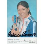 Rebecca Romero, MBE signed promo photo 6x4 Inch. Is an English sportswoman, a former World