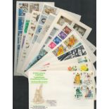 First Day Cover collection, includes British Wildlife 1977, Christmas 1975, British Traditions