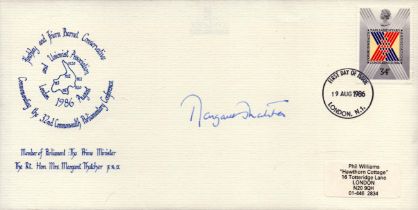 Margaret Thatcher signed '32nd Commonwealth Parliamentary Conference 1986' FDC date stamped 19th