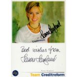 Hanne Haugland signed postcard Approx. 6x4 Inch. Is a former Norwegian high jumper. She