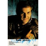 Russ Abbot signed promo colour photo 6x4 Inch. Is an English musician, actor and comedian. Good