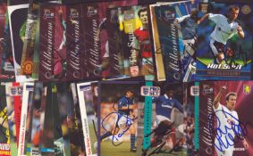 Football Trading Card Collection - Approx 50 signed trading cards including names of David Sadler,