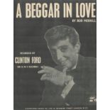 CLINTON FORD signed vintage 'A Beggar In Love' Sheet Music