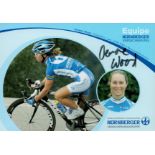 Oenone Wood signed promo photo 6x4 Inch. Is a retired professional cyclist, who commenced her