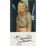 Michelle Johnson signed Autograph page plus colour photo 6x4 Inch. Is an American actress who