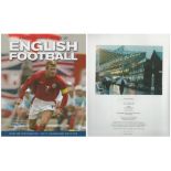A photographic history of English Football hardback book. Unsigned. Good Condition. All autographs