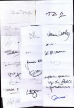 Entertainment Collection - Approx 25 signed cards including names of Emilia Clarke, Adrian Dunbar,