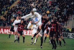 Football Autographed DOMINIC MATTEO 12 x 8 Photo : Col, depicting Leeds United centre-half DOMINIC