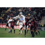 Football Autographed DOMINIC MATTEO 12 x 8 Photo : Col, depicting Leeds United centre-half DOMINIC