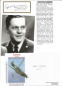 WW2 BOB fighter pilot David Denchfield 610 sqn signature piece and cover with biography details