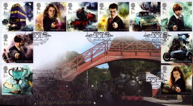 Harry Potter First Day Cover. Harry Potter Myth and Magic Goathland Railway Station FDC 2018. Good