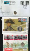 FDC with coin collection includes D-Day 50th Anniversary 6th June 1944-1994 with 50 pence coin,