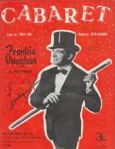 FRANKIE VAUGHAN Singer signed 'Cabaret' vintage Sheet Music