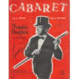 FRANKIE VAUGHAN Singer signed 'Cabaret' vintage Sheet Music