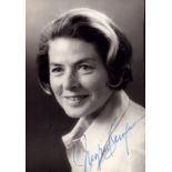 Ingrid Bergman signed 5x3.5 inch black and white photo. Good Condition. All autographs come with a