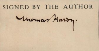 Thomas Hardy clipped signature. Novelist and poet. Good Condition. All autographs come with a